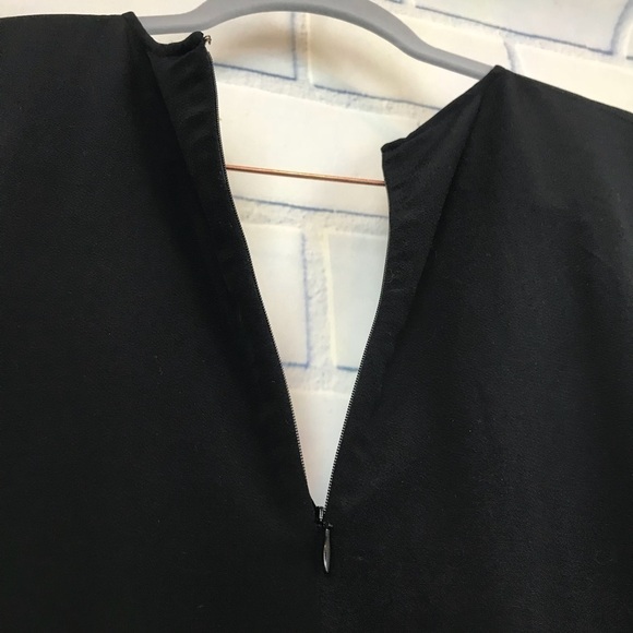 Eileen Fisher Black V-Neck Wide Legged Jumpsuit - Picture 6 of 8